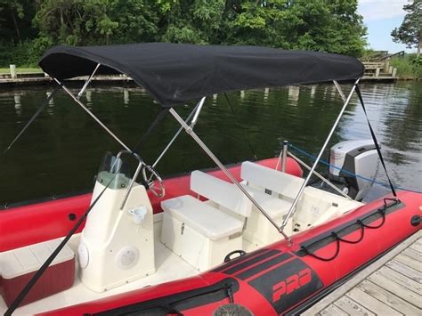 3-Bow Bimini Top, Sunbrella with Storage Boot. 72"L x 59"W x 48"H, with ...