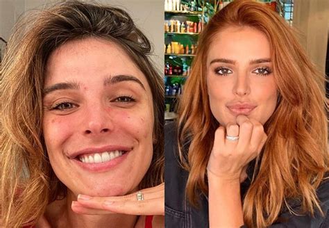 Rafa Brites Antes E Depois - Rafa Brites alonga os fios, fica ruiva e mostra reação de Felipe ...