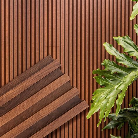 Brown Wood Fluted Panel