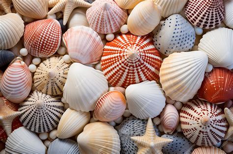 Premium Photo | Photographs of Beautiful Seashells Highlighting Their ...