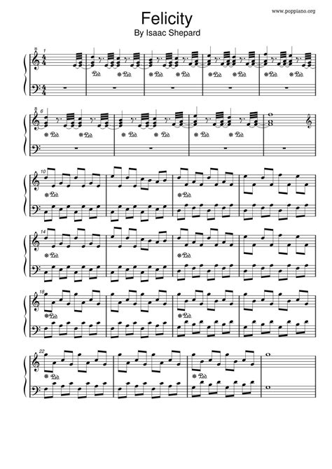 Isaac Shepard-Felicity Sheet Music pdf, - Free Score Download ★