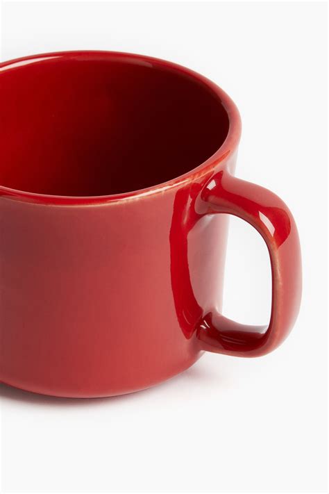 Чаша за топли напитки от керамика - Червен - HOME | H&M BG