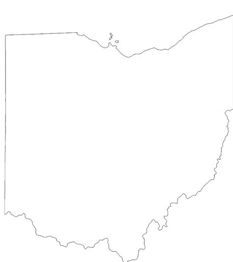 Ohio State Outline Map Free Download