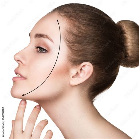 beautiful woman face  correction  stock photo adobe stock