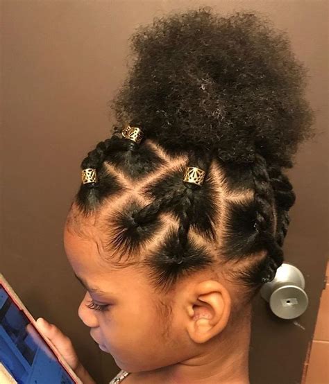 pin  mixx   natural hair kids hair puff toddler