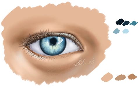 ArtStation - Eye Painting study with reference