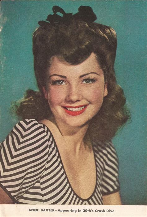 1940s Anne Baxter portrait | Anne baxter, Vintage movie stars, Anne