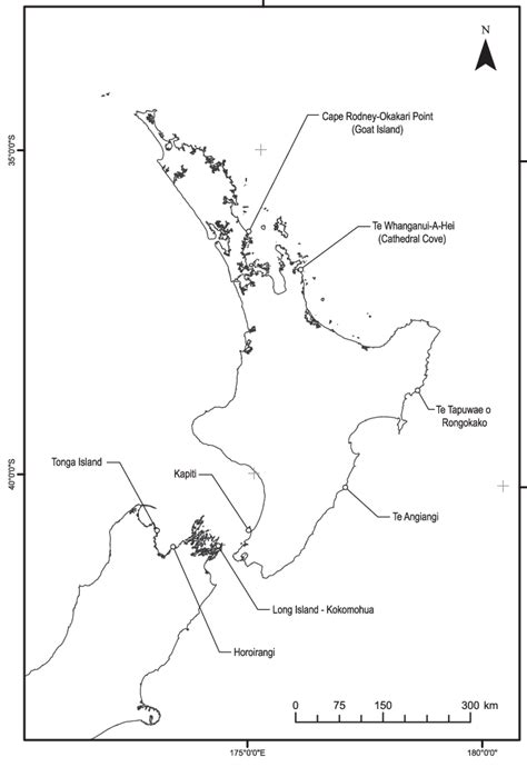 Location of marine reserves included in this study. | Download ...