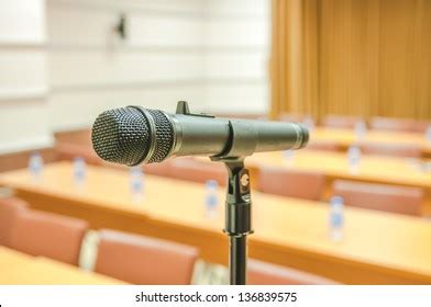 Close Microphone Conference Room Stock Photo 136839575 | Shutterstock