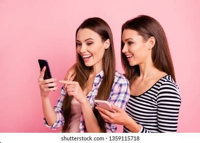 Young Two Friends Smiling Happy Amazed Stock Photo 2264069339 ...