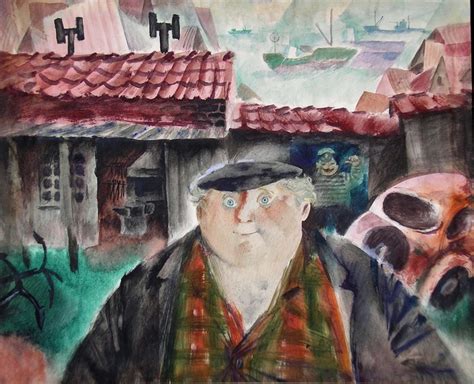 Иллюстрация Вентспилский кузнец. в стиле графика | Illustrators.ru