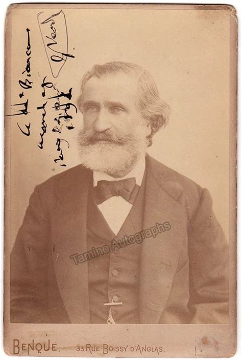 Giuseppe Verdi Autograph inscribed to Blanche Marchesi 1892 | Verdi ...