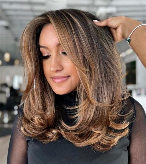 brand  medium length hairstyles  thick hair