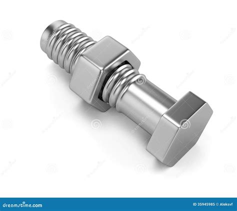 Болт и гайка Стоковое фото RF - изображение: 35945985