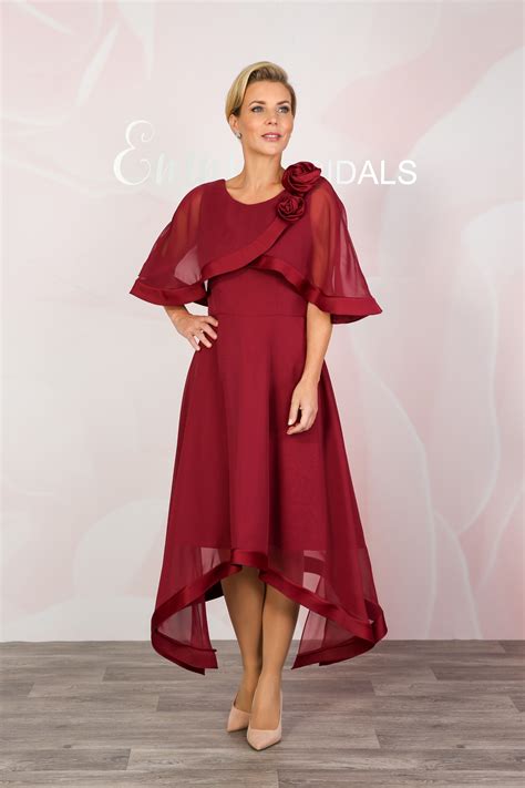 Rose Shoulder Chiffon Cape Dress - Emma Bridals