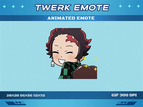 Twerk Demon Boy Animated Anime Emote, Ass Twerk Demon Boy Animated