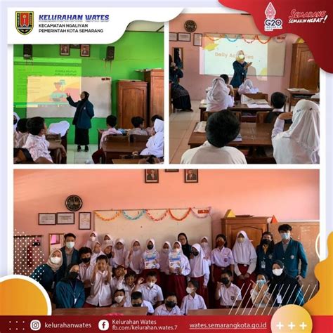 kegiatan mengajar  sdn wates  oleh tim kkn undip semarang berita