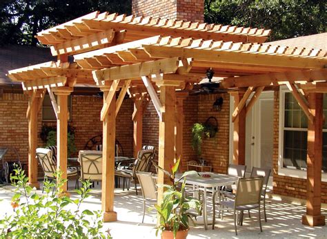 Shed Roof Pergola Designs With Fans