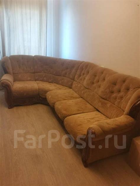 Диван угловой, коричневый, 270,0 см, 100,0 см, 160,0 см, б/у, в наличии ...