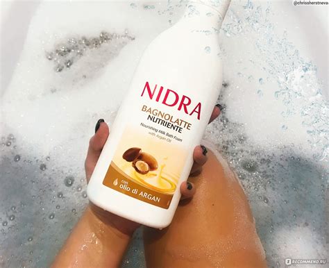 Пена для ванны Nidra Bagnatte Nutriente Питательная с аргановым маслом ...