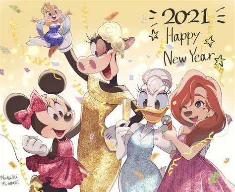 minnie mouse, daisy duck, clarice, roxanne, and clarabelle cow (mickey