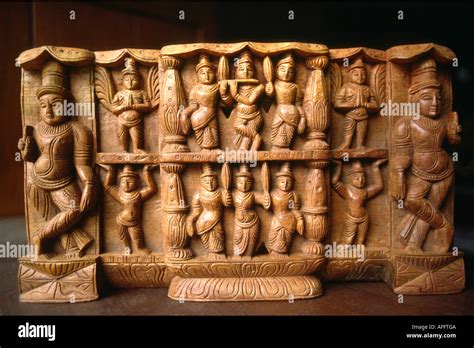 sandalwood sculpture india  res stock photography  images alamy
