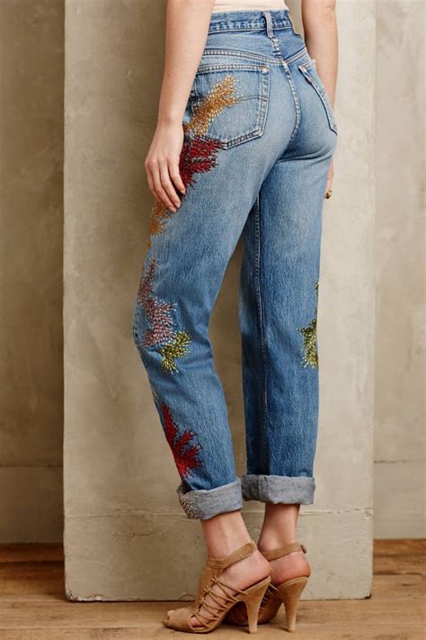 джинсы | Denim fashion, Embroidery jeans, Embroidered jeans