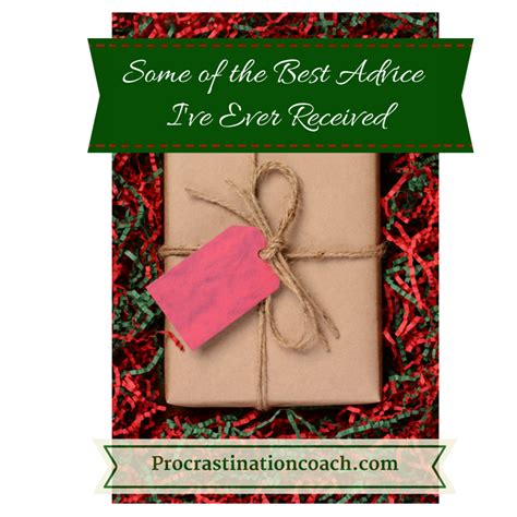 advice ive  received procrastination coach