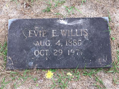 Evie Elizabeth Thompson Wilks Willis (1885-1971) - Mémorial Find a Grave