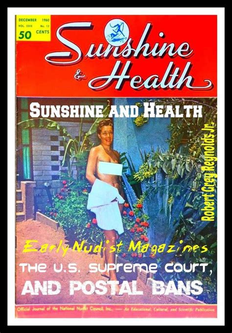 Sunshine and Health Early Nudist Magazines, the U.S. Supreme Court and
