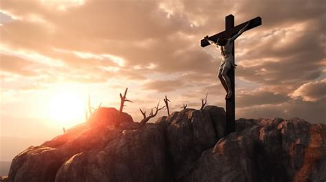christian faith crucifixion resurrection  jesus premium ai