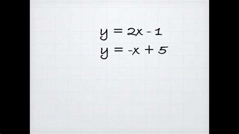 funksjoner video  ligninger med  ukjente grafisk losning youtube