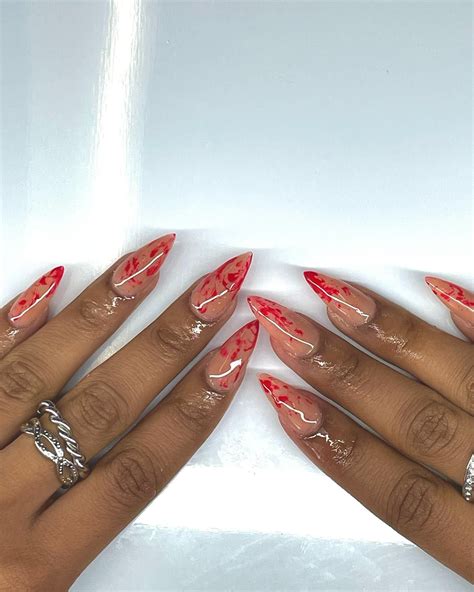 blood splatter nails simple