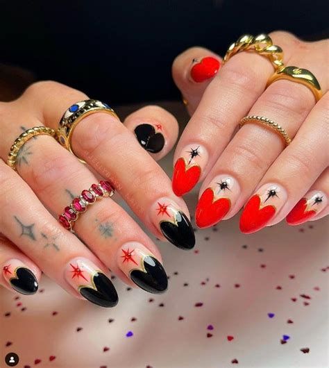 45 Black Valentine's Day Nail Designs for Edgy Elegance!