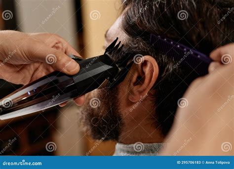 Barber Using Haircut Machine in His Work Stock Image - Image of haircut ...