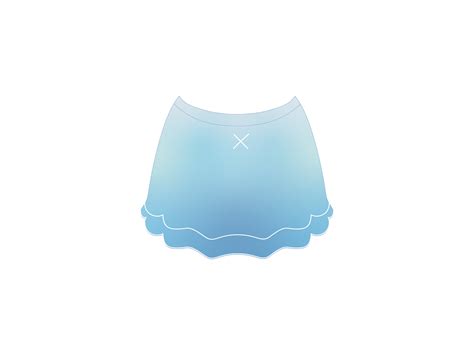 Sky Blue Ombre Mesh Scallop Skirt – Boutine LA