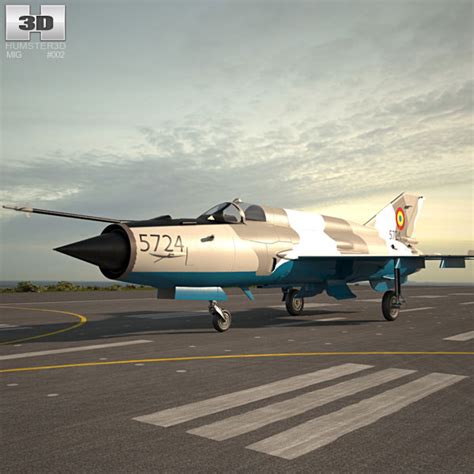 Mikoyan-Gurevich MiG-21 3D model - Hum3D