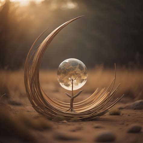 premium ai image tree   glass sphere