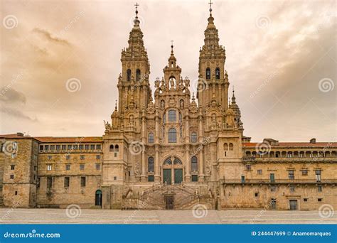 santiago de compostela cathedral galicia spain obradeiro square