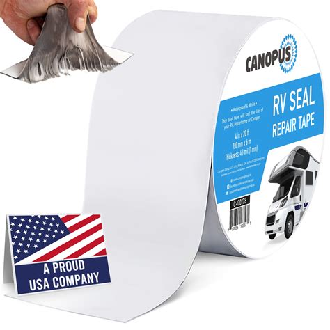 "CANOPUS RV Roof Sealant Tape, 4"" x 20', Waterproof Leak Repair for RV