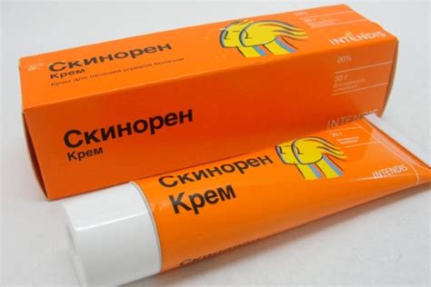 Скинорен от прыщей и пятен: действие, инструкция по применению крема и геля
