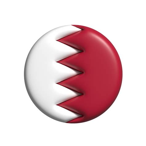bahrain circular flag shape  render  png