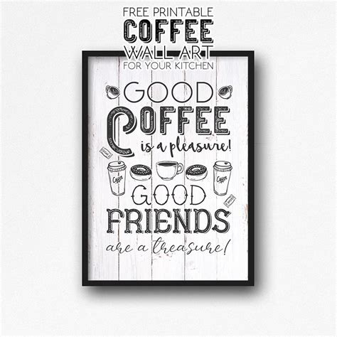 Free Printable Coffee Wall Art for Your Kitchen - The Cottage Market