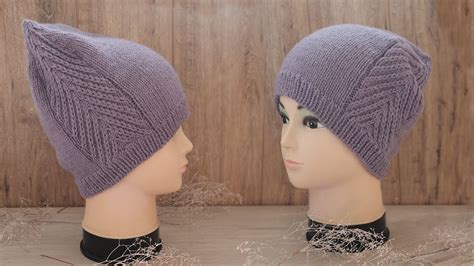 Легкая шапка спицами с макушкой – лопаткой 😘 Easy knitted hat - YouTube