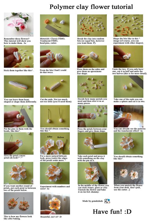 Polymer clay flower tutorial by GemDeDude on DeviantArt