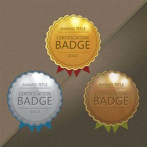 Gold award badge vectors graphics free download