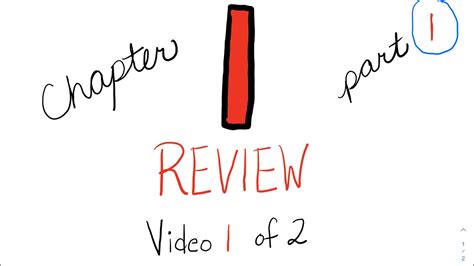 Ch 1a Quick a Review - YouTube