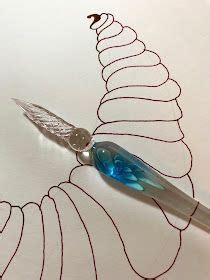 first step drawn showing the glass dip pen I am using | Dip pen, Pen