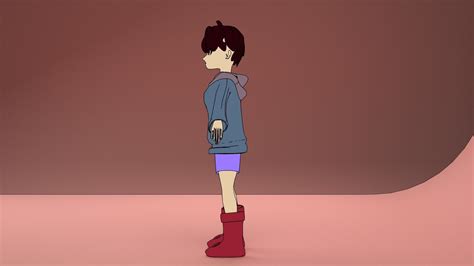 anime girl for blender 3D model | CGTrader