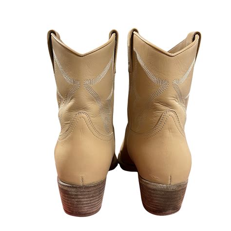 Western Ankle Boots in Nude 37.5 – Loom & Magpie Boutique